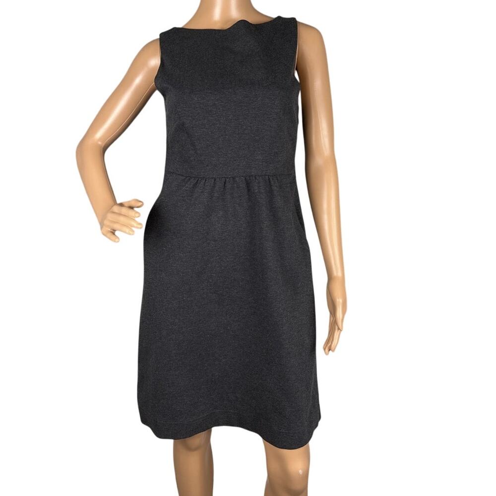 Theory Women's Knee Length Jersey Knit Open Back Dress Size 4 Designer Luxury